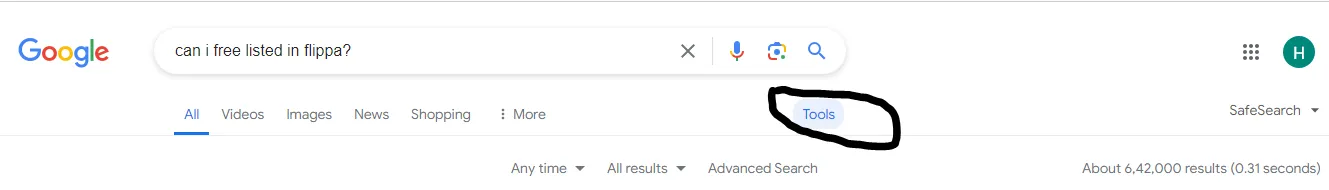 google search result hide